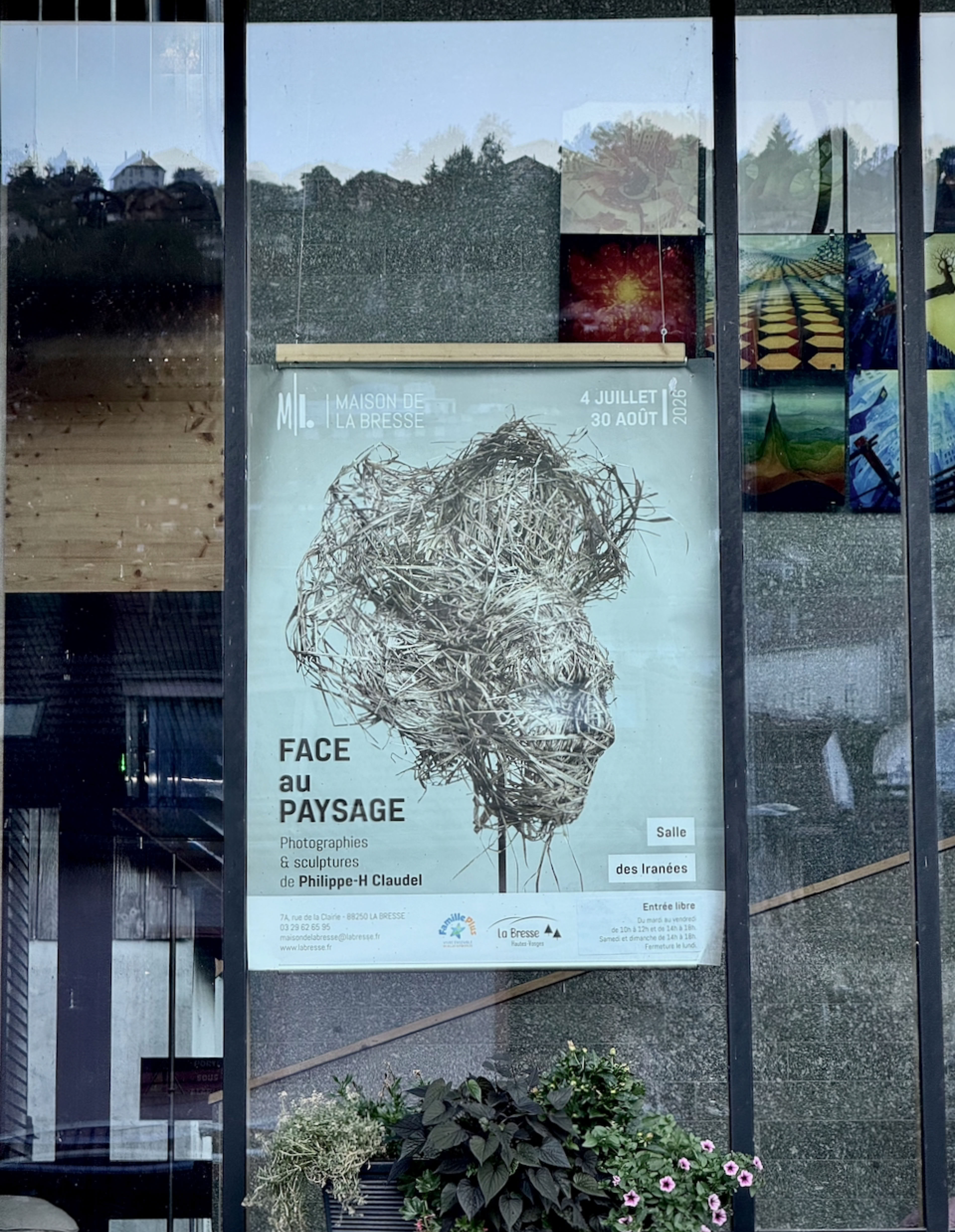 Affiche de l'exposition Face au paysage- La Bresse  2026